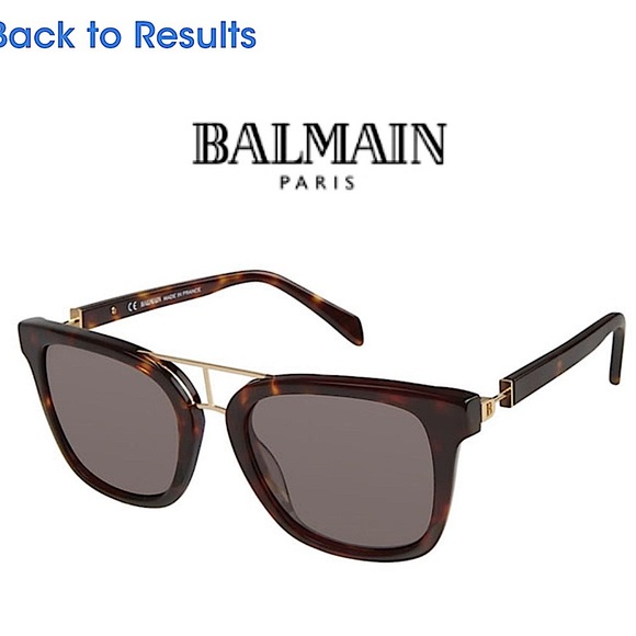 NWT AUTHENTIC Balmain Paris Tortoise Gold Sunglasses BL 2106 - Picture 2 of 4